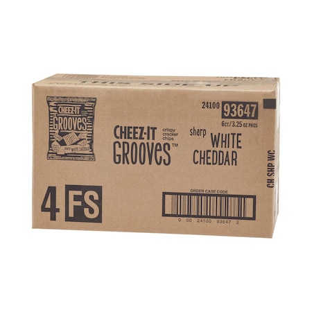 Cheez-It Cheez-It Grooves Sharp White Cheddar Crackers 3.25 oz. Bag, PK6 2410093647